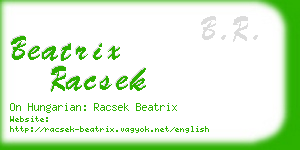 beatrix racsek business card